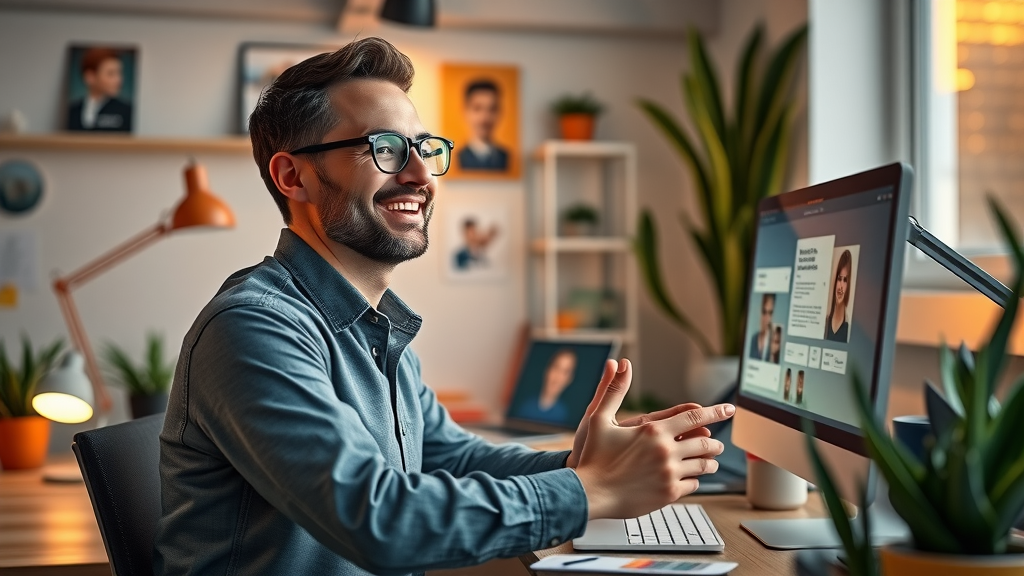 marketing professional running targeted local ad campaign on desktop