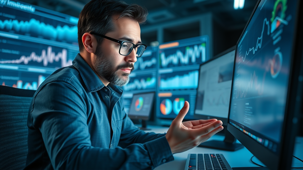 Business analyst comparing AI tools for small business growth strategy