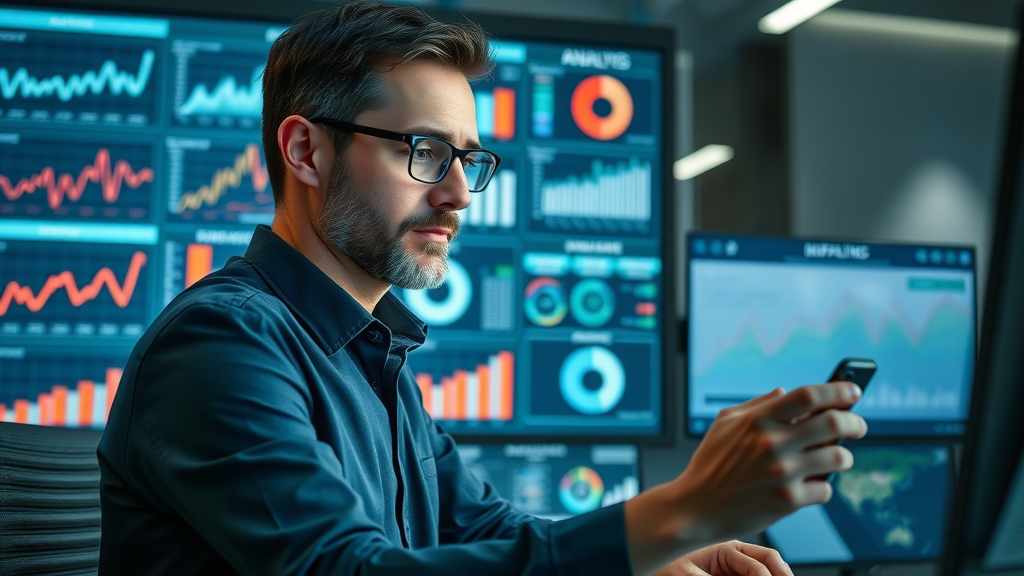 business analytics dashboard measuring effective local advertising ROI, local market metrics