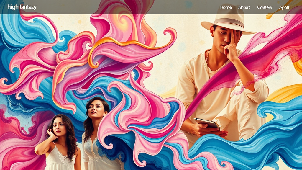 Creative web page, organic fluid shapes, modern web design trend, bold pastel color palette, flowing forms, organic shapes