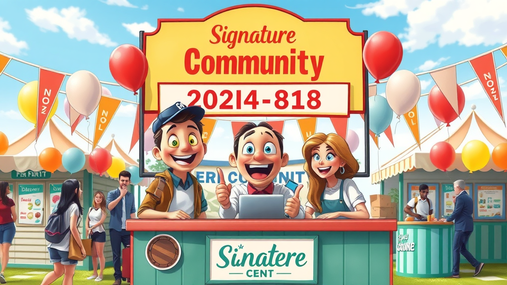 signature community event with local business branding booth, local marketing strategy