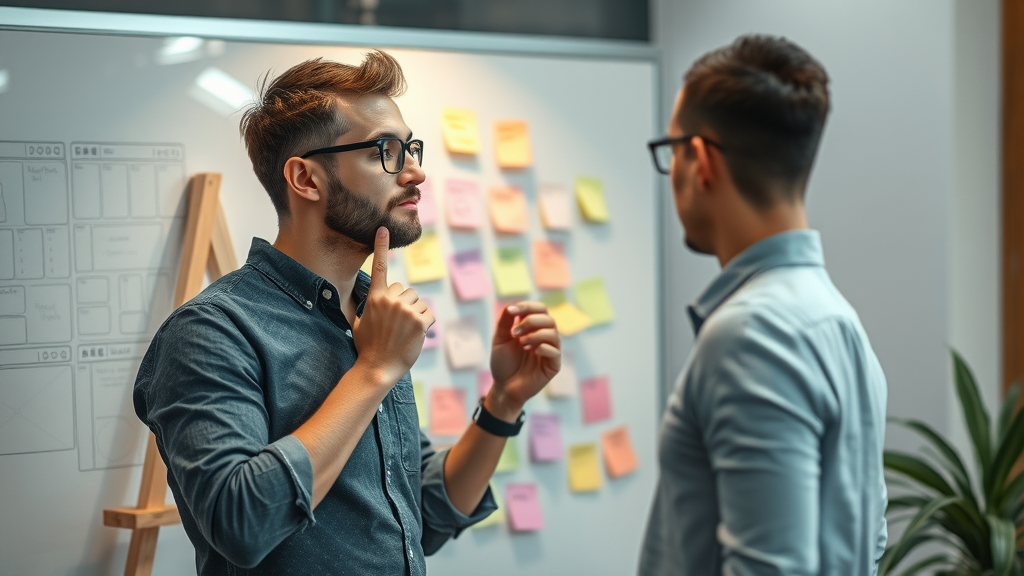modern web designer brainstorming user experience improvements