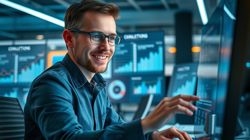 marketing manager analyzing competitor local advertising and search results