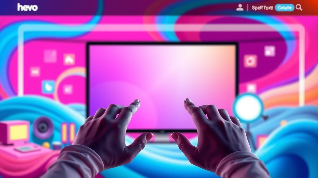 Eye-catching website interface, bold gradients, modern web design trend, vibrant color blocks, gradient overlays, glowing edges