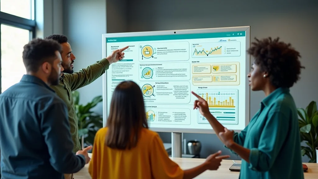 Energized marketing team collaborating on digital marketing audit strategy and analyzing audit results in a creative agency environment