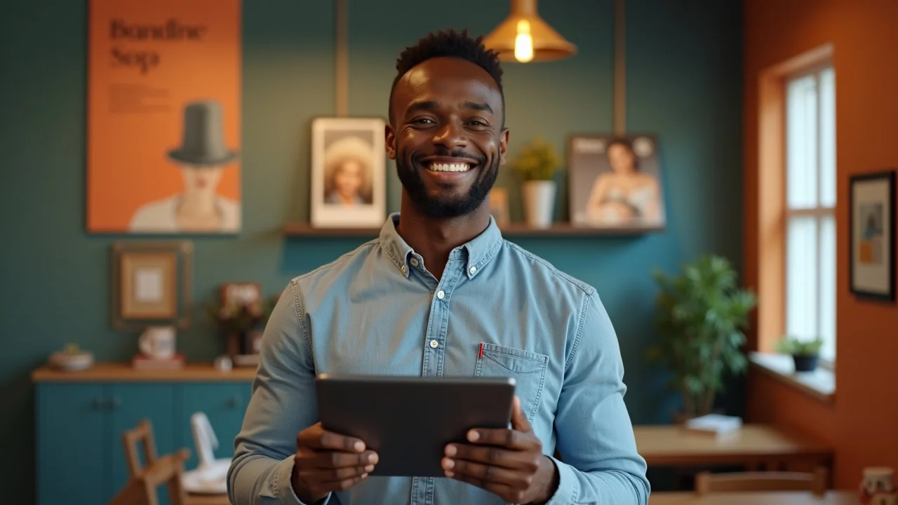 Consistent brand voice showcased across web and social media platforms for small business via digital marketing audit