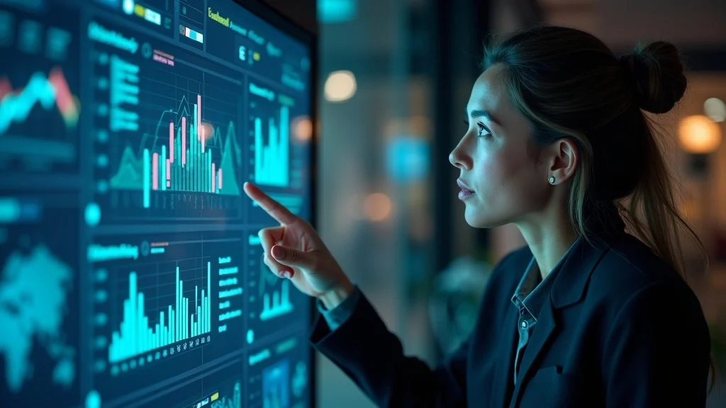 Marketer analyzes AI-driven marketing dashboard to refine campaign strategy