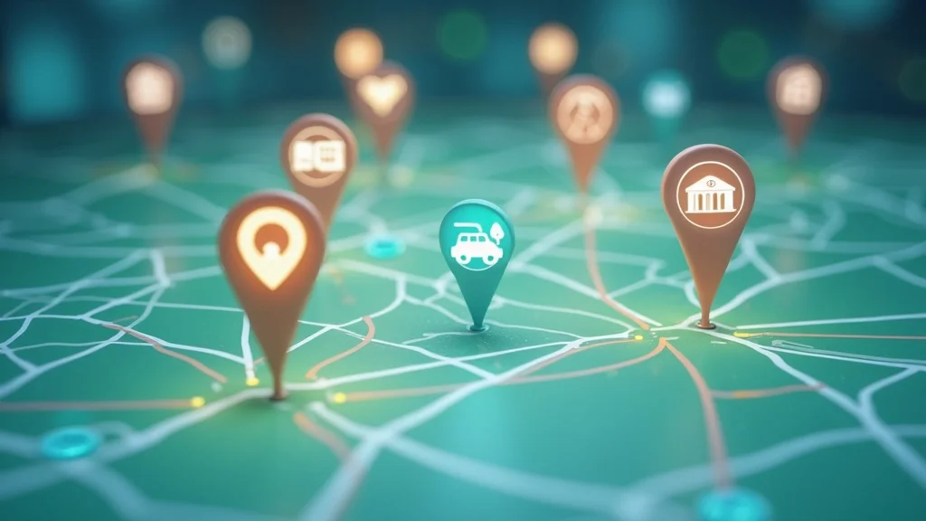 local seo services digital map highlighting multiple business locations for visibility