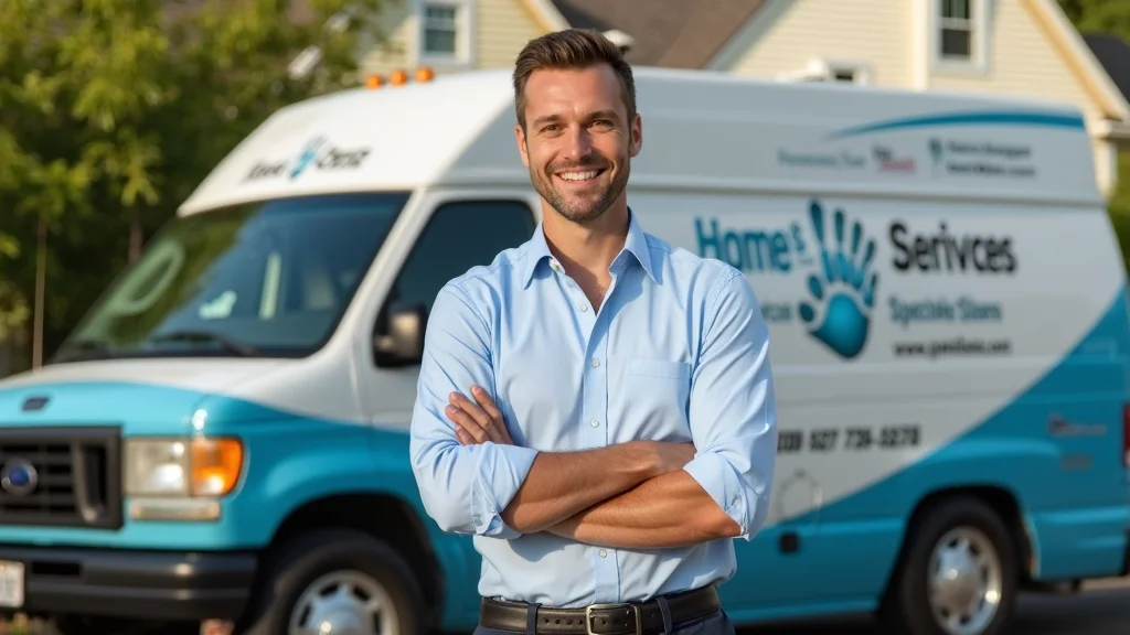 local home service professional empowered by local seo services standing confidently by branded vehicle