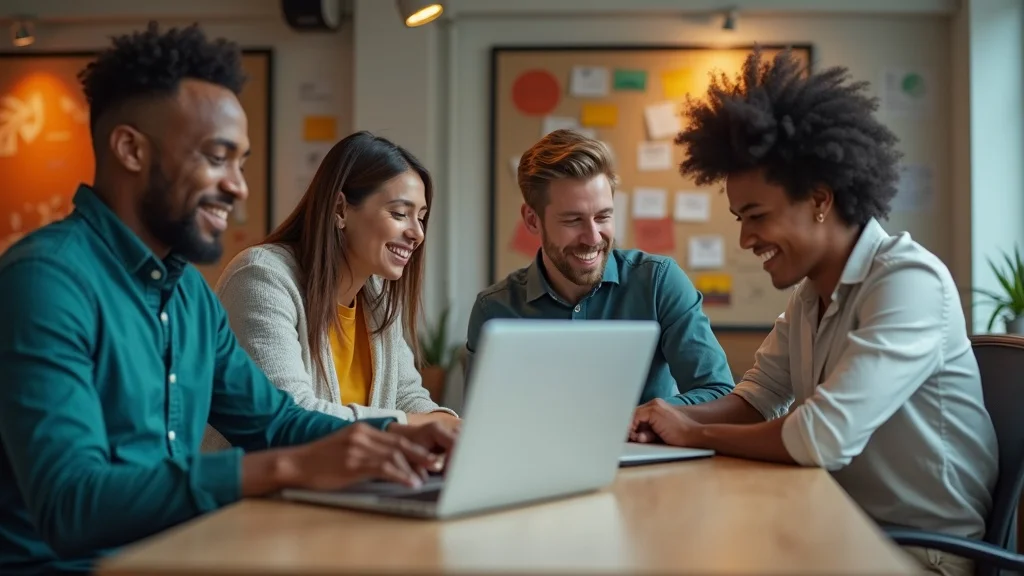 Energetic digital marketing strategy team — Entrepreneurs and marketers brainstorm digital growth tactics reflecting local business marketing priorities in Oakland